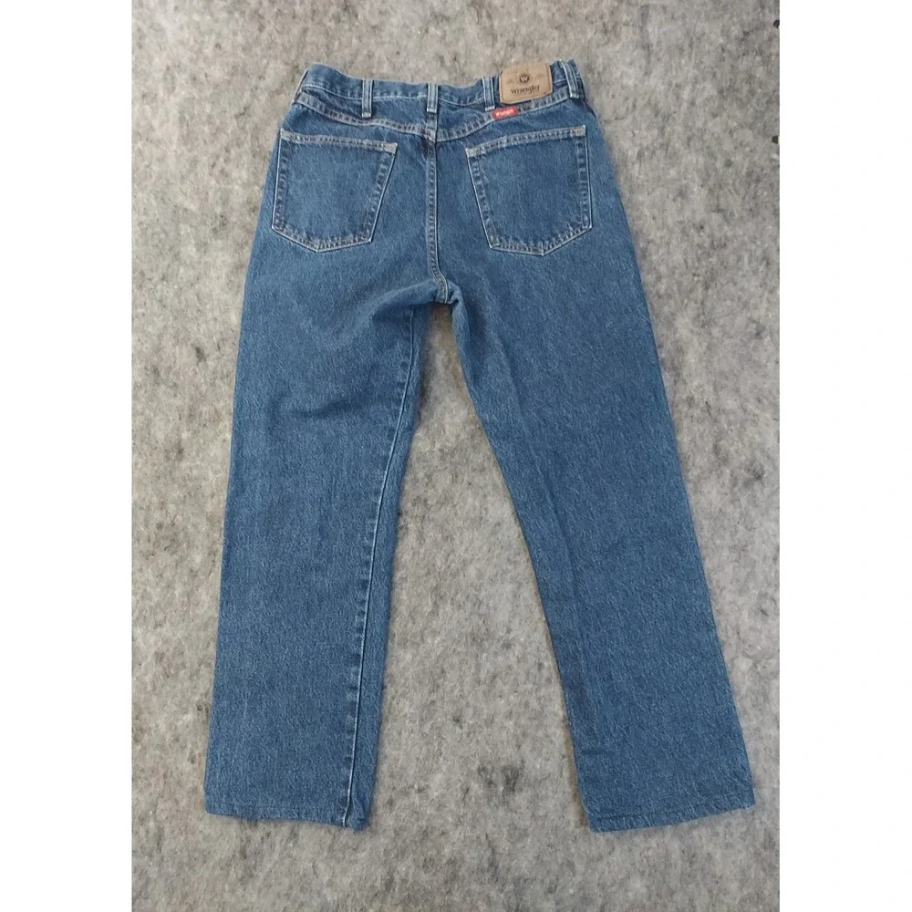 Wrangler Jeans‎ Mens 32x30 Blue Dark Wash Western Cotton Work Denim READ